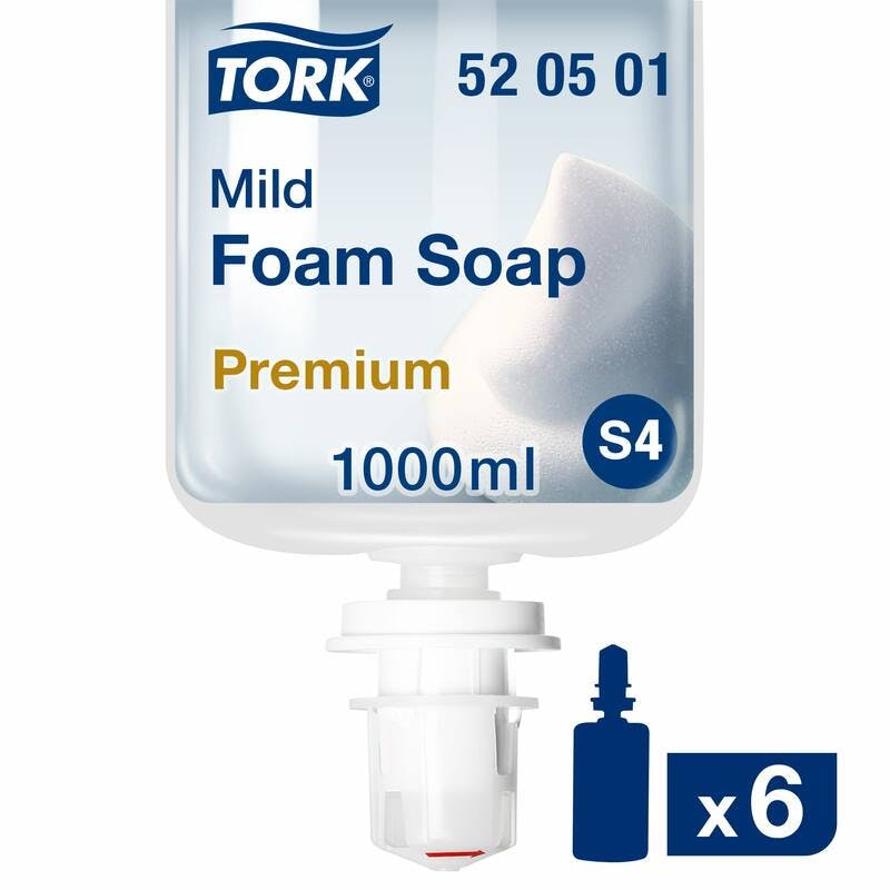 Tork Premium S4 schuim zeep mild 1000ml 1