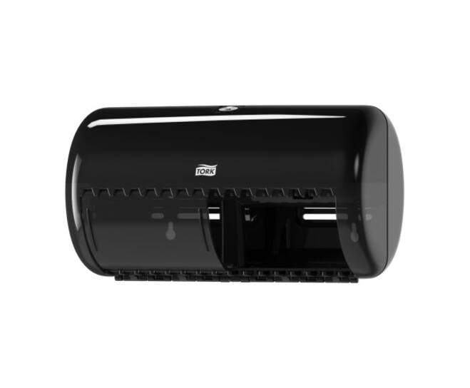 Tork 557008 T4 twin box toiletpapier dispenser zwart