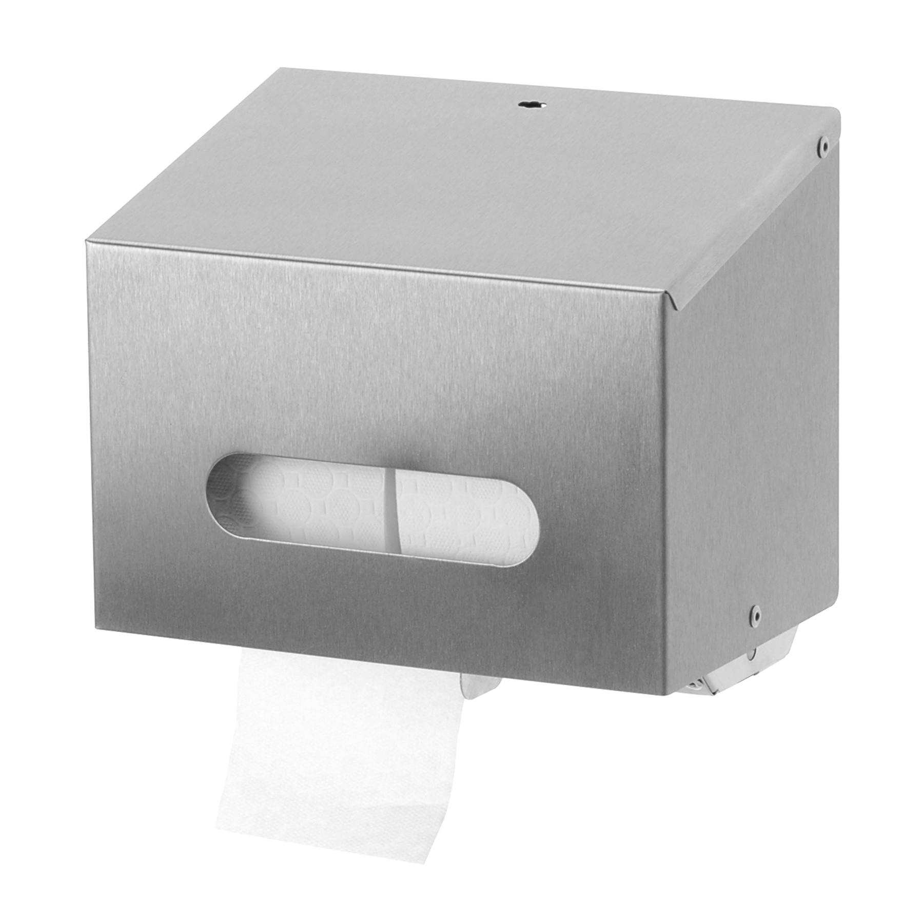 Sanfer S340022 toiletpapierdispenser voor 2 traditionele rollen, RVS type T 01 E